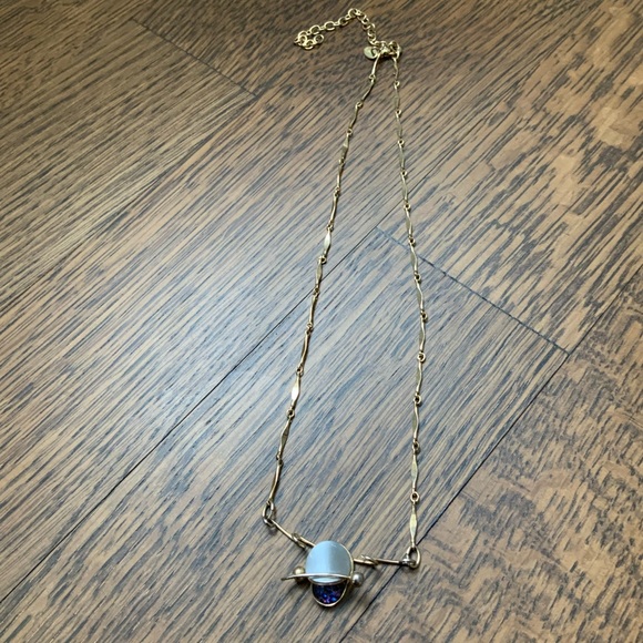 CHRISTOPHE POLY Abstract Dynamic Gold Necklace Hand Made Montreal Jewellery - Picture 16 of 16